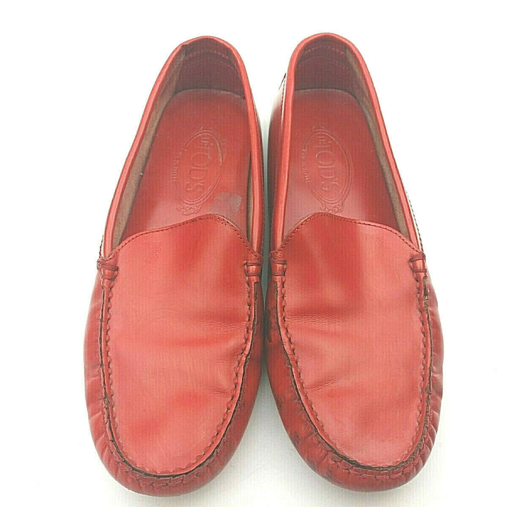 J.P.TODS Leather Slip On Driving Loafers